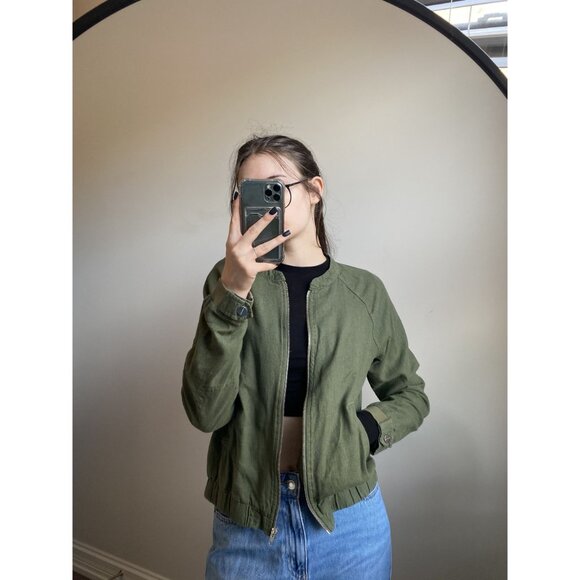 Army Green Zip Up Jacket by Sanctuary Size S - Picture 4 of 9